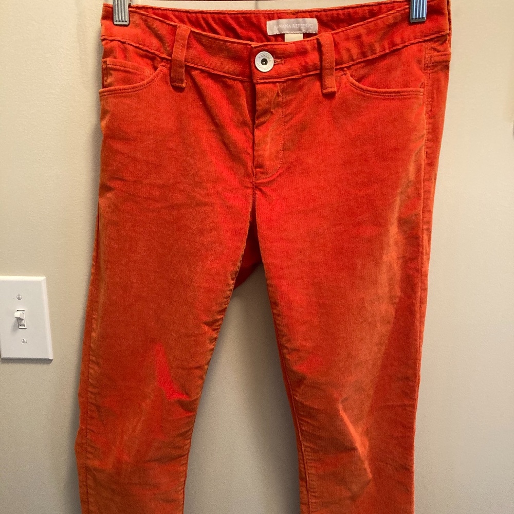 Banana Republic Corduroy Ankle Jeans, Orange